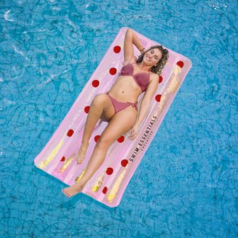 Luchtmatras roze met stippen - Swim Essentials
