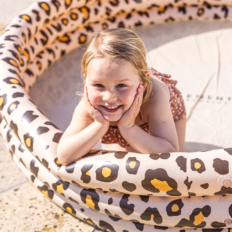 pool round 150 cm beige leopard