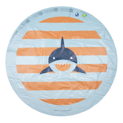 Swim-Essentials-watersproeiermat-oranje-blauwe-haaien