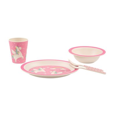 Bamboe eetset unicorns - Sass & Belle
