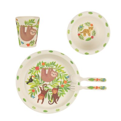 Bamboe eetset Dierenvriend - Sass & Belle