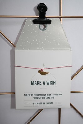 Make A Wish Armband - vogel goud