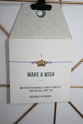 Make A Wish Armband - lotus bloem goud - Timi of Sweden