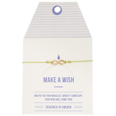 Make A Wish Armband - infinity goud