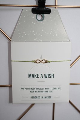 Make A Wish Armband - infinity goud