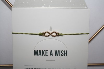 Make A Wish Armband - infinity goud