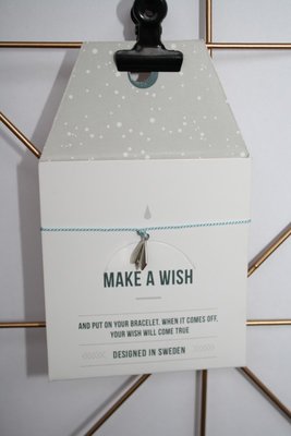 Make A Wish Armband - origami vliegtuig zilver - Timi of Sweden