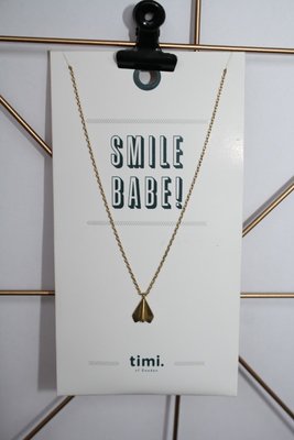 Ketting origami vliegtuig goud - Timi of Sweden