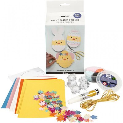 DIY Kit - Funny Easter friends - Papier knutselen