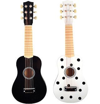Gitaar zwart - 6 snaren - Magni