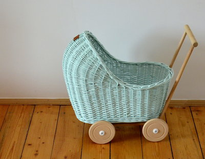 Rieten poppenwagen laag - LiLu