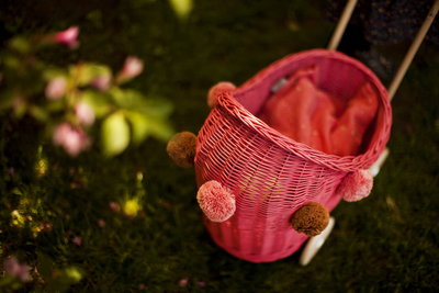 Rieten poppenwagen laag - LiLu