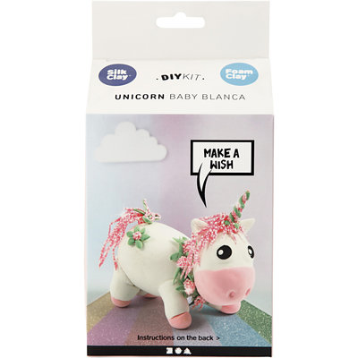 Knutselpakket Foam & Silk Clay Eenhoorn baby Blanca boetseren - Creativ Company