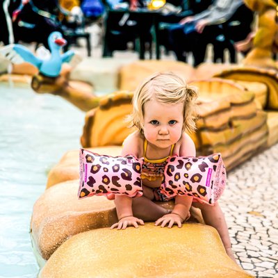 Zwembandjes 0-2 jaar Rosé Leopard - Swim Essentials