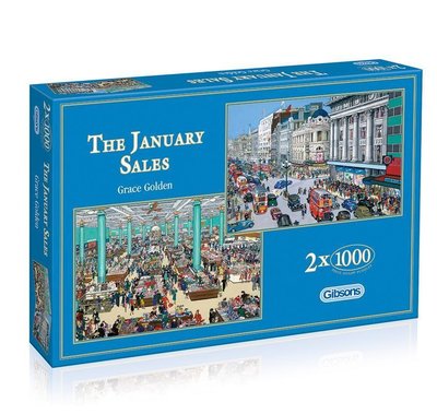 Puzzel The January Sales - 2 x 1000 stukjes- Gibsons