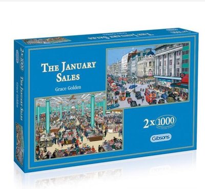 Puzzel The January Sales - 2 x 1000 stukjes- Gibsons