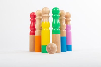 Bowlingspel regenboogkleur - Mora Play