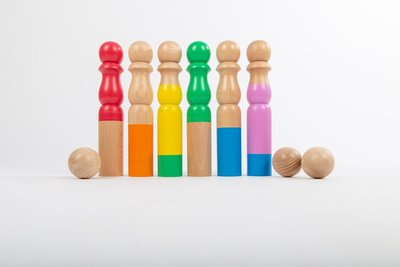 Bowlingspel regenboogkleur - Mora Play