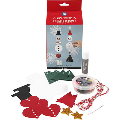 Knutselpakket Papier knutselen Dansende sneeuwpoppen - Creativ Company