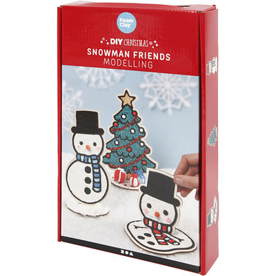 Knutselpakket Foam Clay Sneeuwpop met kerstboom - Creativ Company