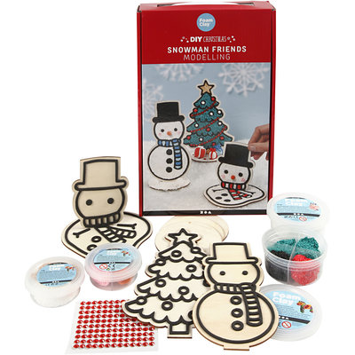 Knutselpakket Foam Clay Sneeuwpop met kerstboom - Creativ Company