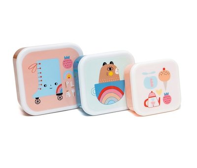 Snackdoosjes rolschaats - set van 3 - Petit Monkey