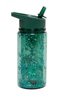 Drinkfles glitter salie green - Petit Monkey