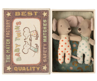 Tweeling baby muisjes in doosje - Maileg