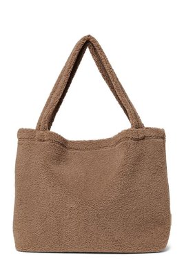 Brown chunky teddy mom-bag