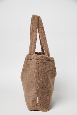 Brown chunky teddy mom-bag