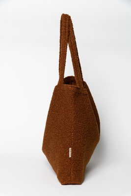 Cacao Bouclé teddy mom-bag