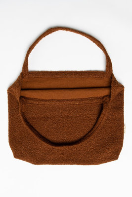 Cacao Bouclé teddy mom-bag