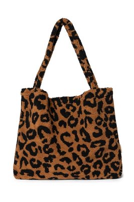 LIMITED EDITION - Teddy leopard brown mom-bag