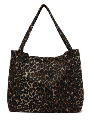 Brown jaguar mom-bag
