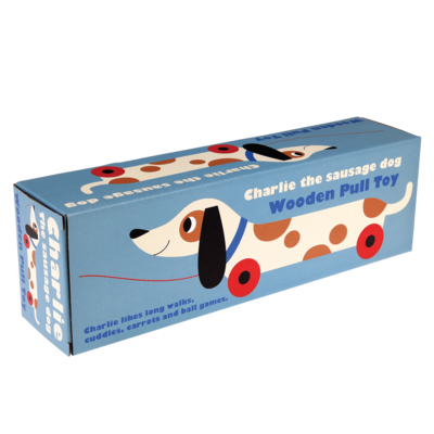 Trekspeeltje houten worstenhond - Rex London