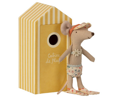 Grote zus muis in strandcabine - Maileg