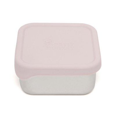 Snackdoosjes Stainless Steel - licht roze - Petit Monkey