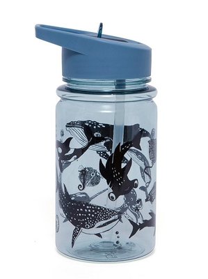 Drinkfles zeedieren blauw - Petit Monkey