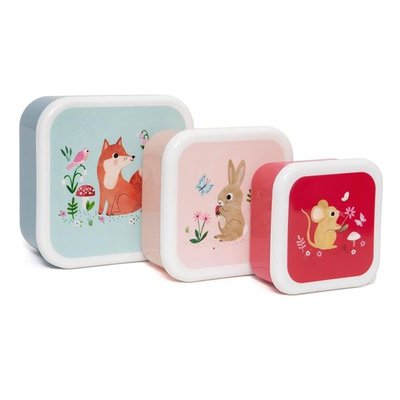 Snackdoosjes Vos - set van 3 - Petit Monkey