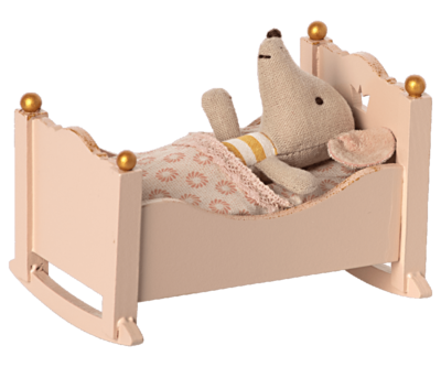 Wieg baby muis Roze - Maileg