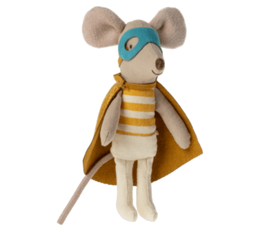 Super hero kleine broer muis in luciferdoosje - Maileg