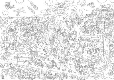 Gigantische kleurposter Dinos - OMY