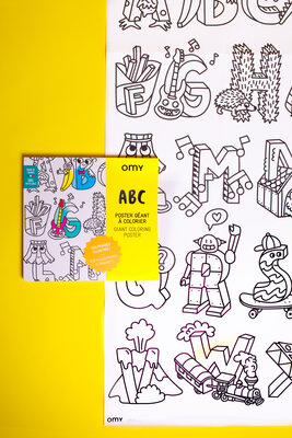 Gigantische kleurposter ABC- OMY
