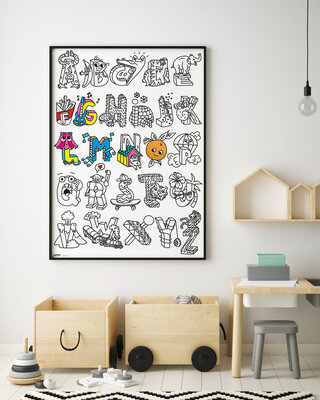 Gigantische kleurposter ABC- OMY