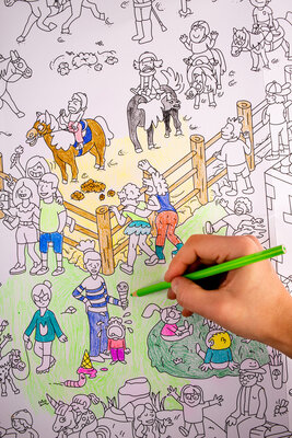Gigantische kleurposter Pony Club - OMY