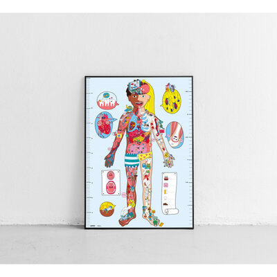 Gigantische kleurposter My body + stickers - OMY