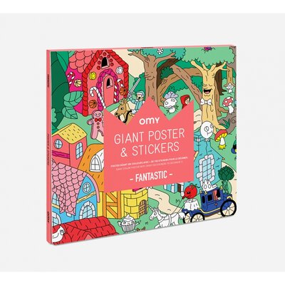 Gigantische kleurposter Fantastic+ stickers - OMY