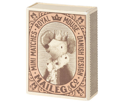 Slaperige/wakkere babymuis in luciferdoosje - Rose