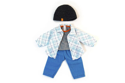 Poppen kledij set blauw jongen - Miniland
