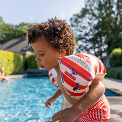 Zwembandjes 2-6 jaar Rood/wit Walvis - Swim Essentials